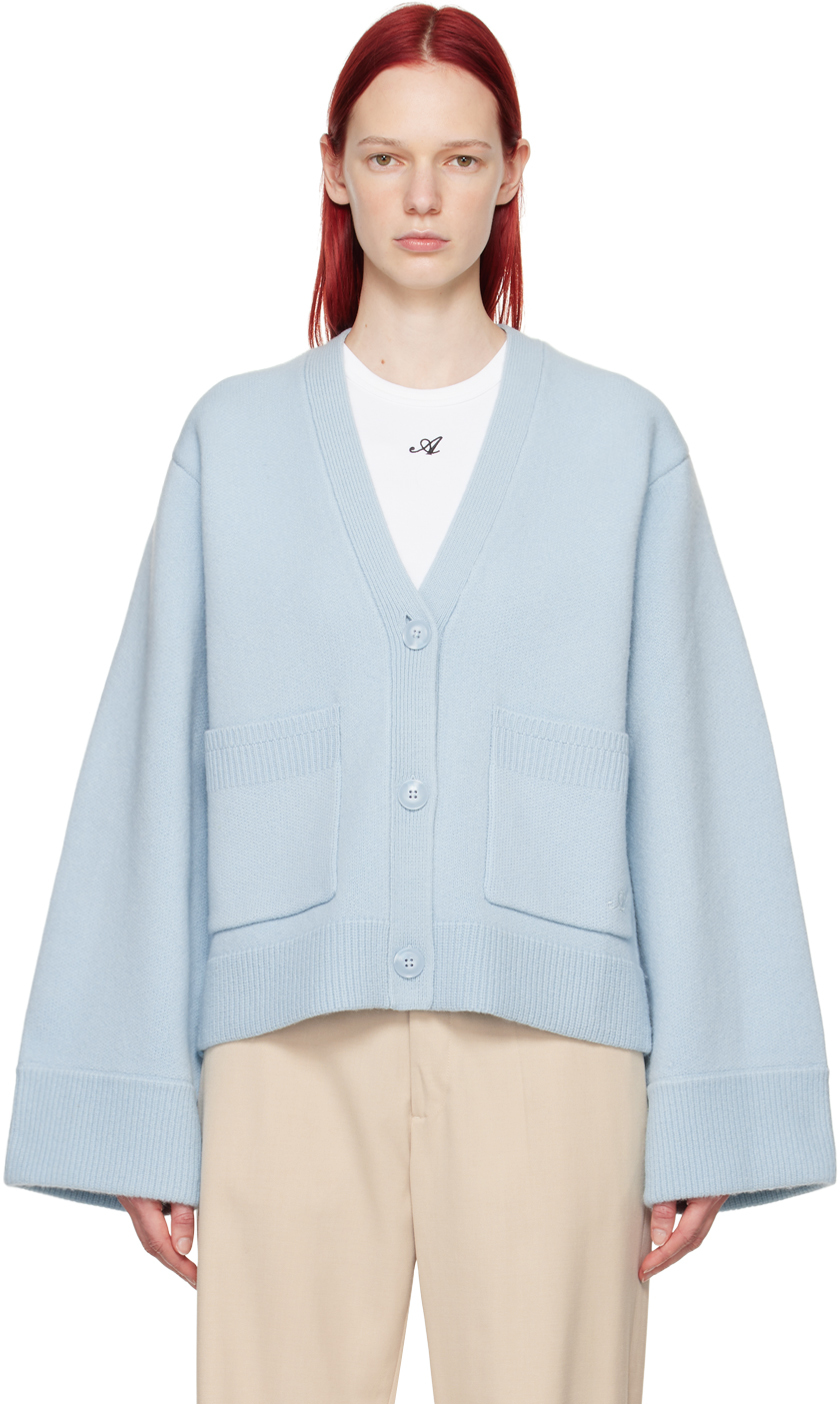 Axel Arigato Blue Memory Relaxed Cardigan In Light Blue
