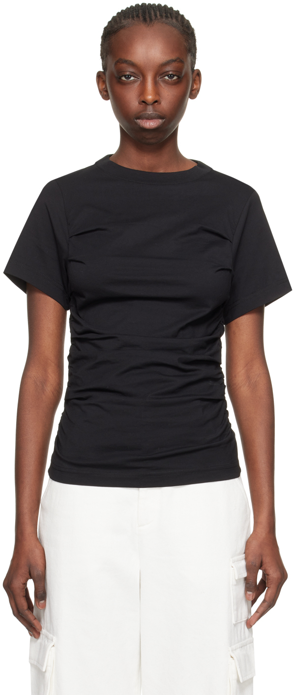 Axel Arigato Ria Gathered T-shirt In Black