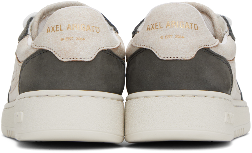Axel Arigato Beige & Gray Dice Lo Sneakers In Beige/dark Grey