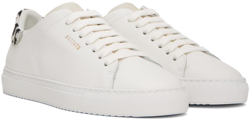 AXEL ARIGATO WHITE & BROWN CLEAN 90 SNEAKERS 