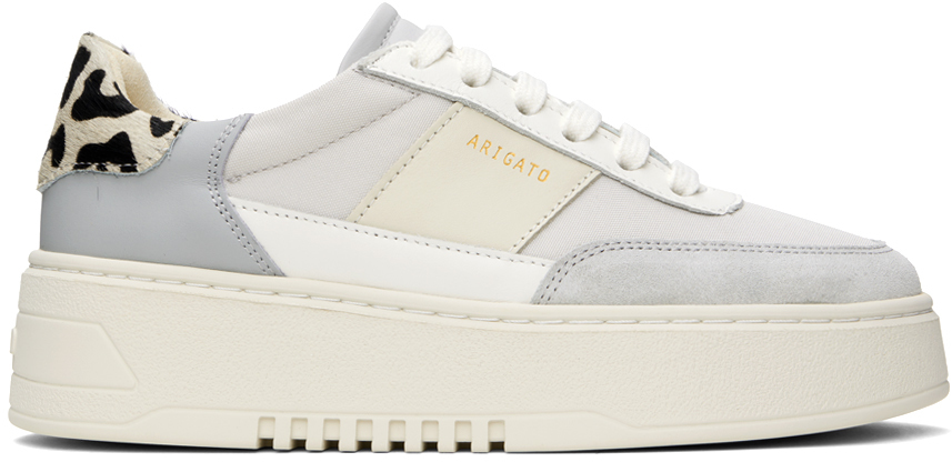 Shop Axel Arigato Gray Orbit Vintage Sneakers In Light Grey/white
