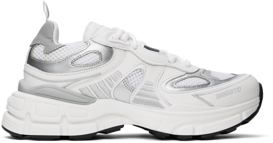 Shop Axel Arigato White & Silver Sphere Sneakers