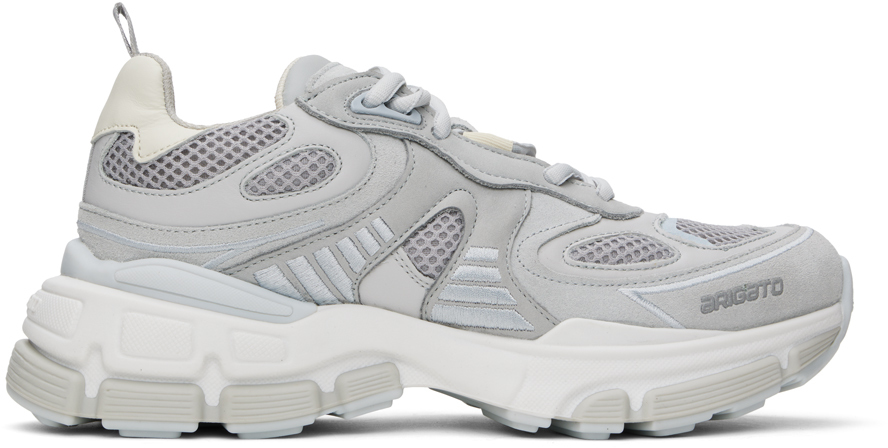 Shop Axel Arigato Gray & Beige Sphere Sneakers In Grey/beige