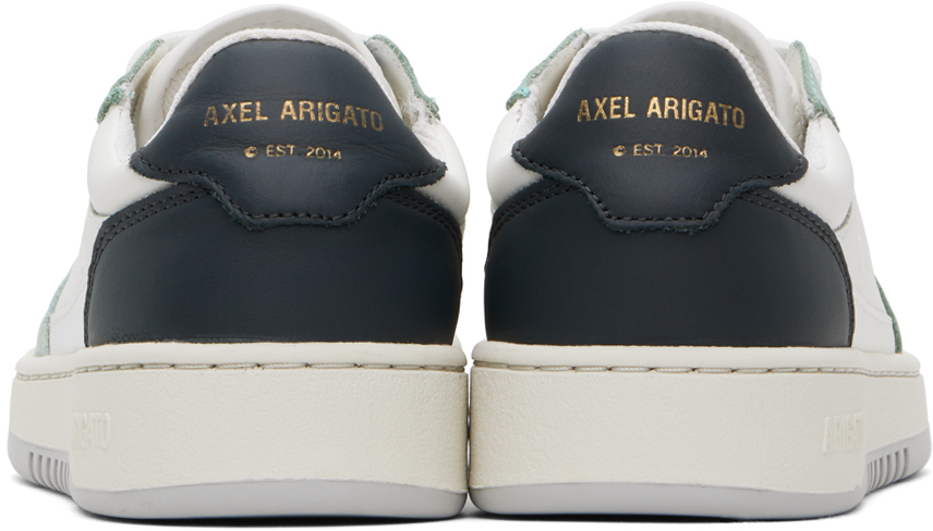 Axel Arigato Off-white & Green Dice Lo Sneakers In Beige/mint