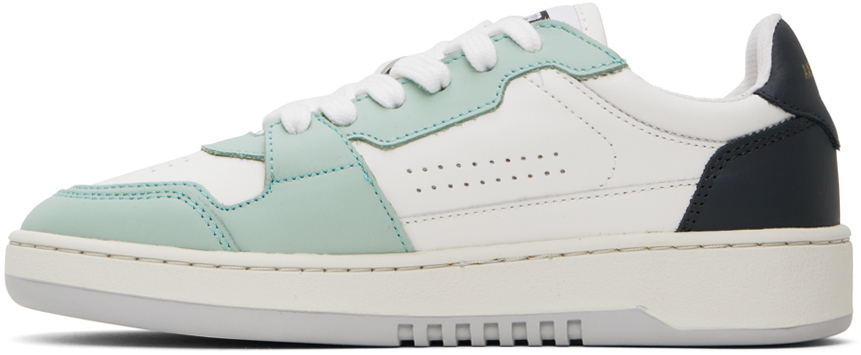 Axel Arigato Off-white & Green Dice Lo Sneakers In Beige/mint