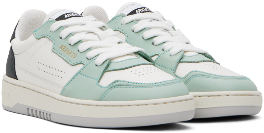 Axel Arigato Off-white & Green Dice Lo Sneakers In Beige/mint