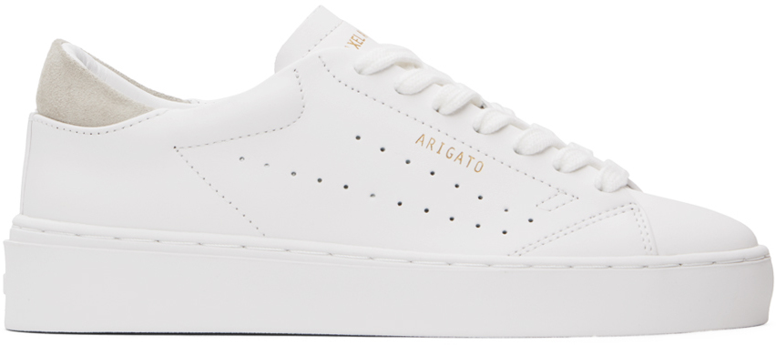 Axel Arigato White Court Trainers In White/taupe