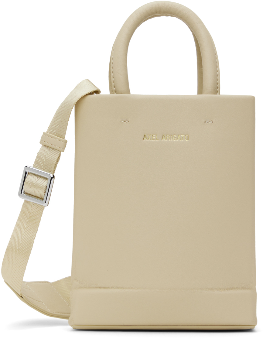 Axel Arigato Off-white Shopping Mini Bag In Burgundy