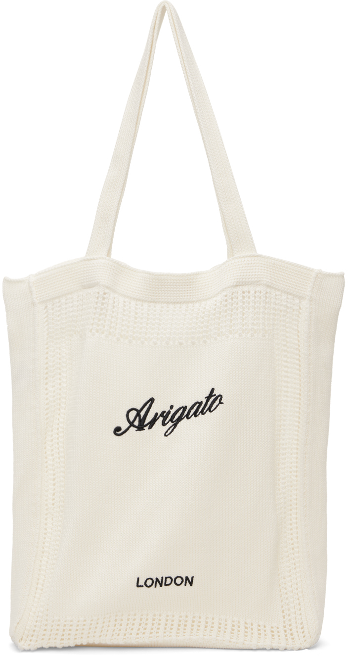 Shop Axel Arigato Off-white Oceane Knitted Shopper Tote In Off White