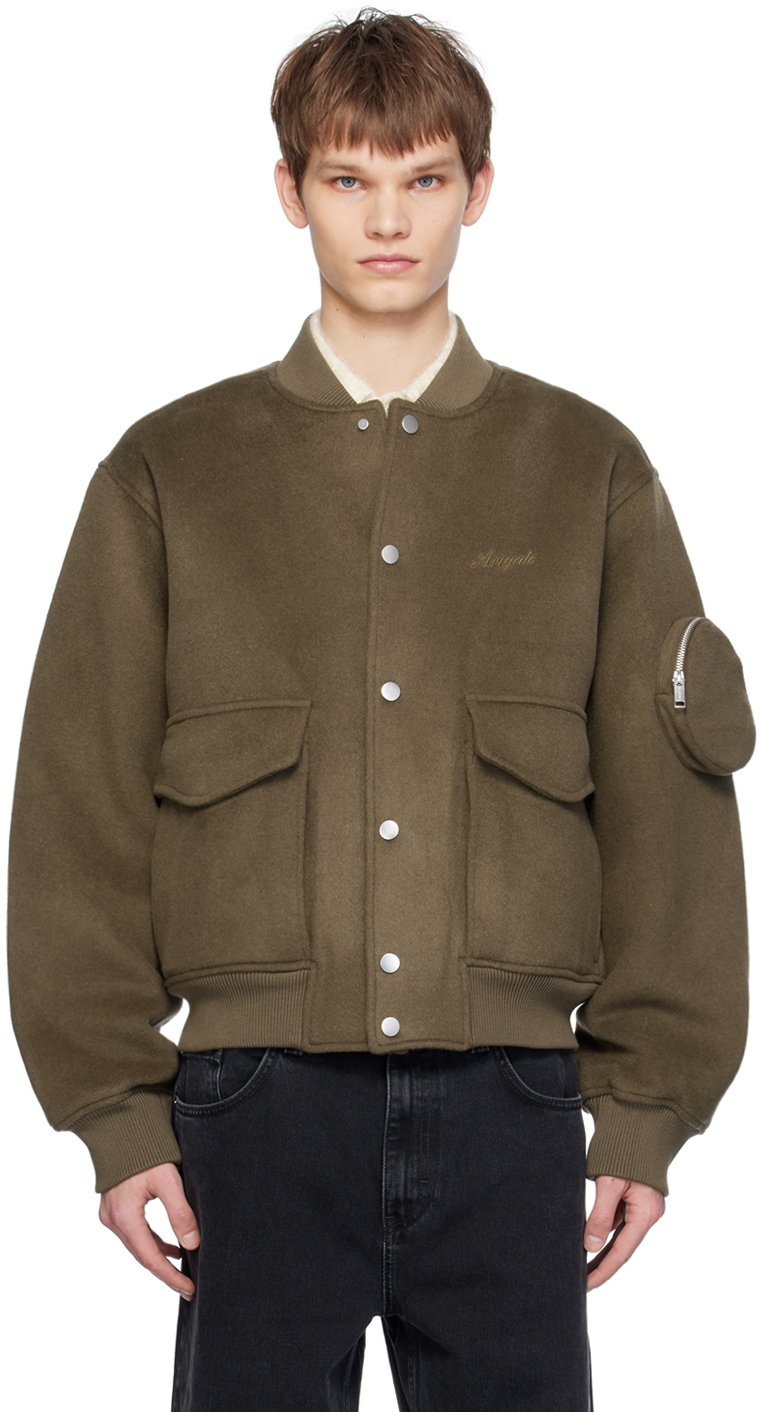 Axel Arigato Brown Byron Bomber Jacket In Grey