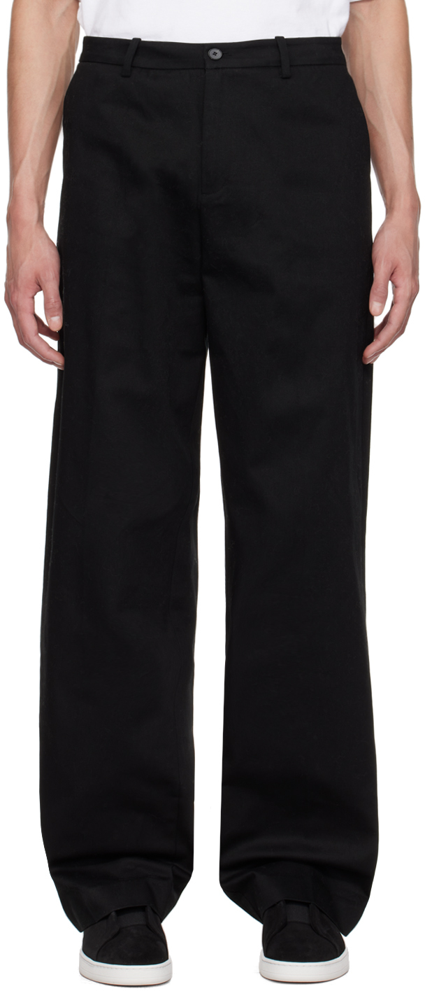 Black Serif Trousers by Axel Arigato on Sale