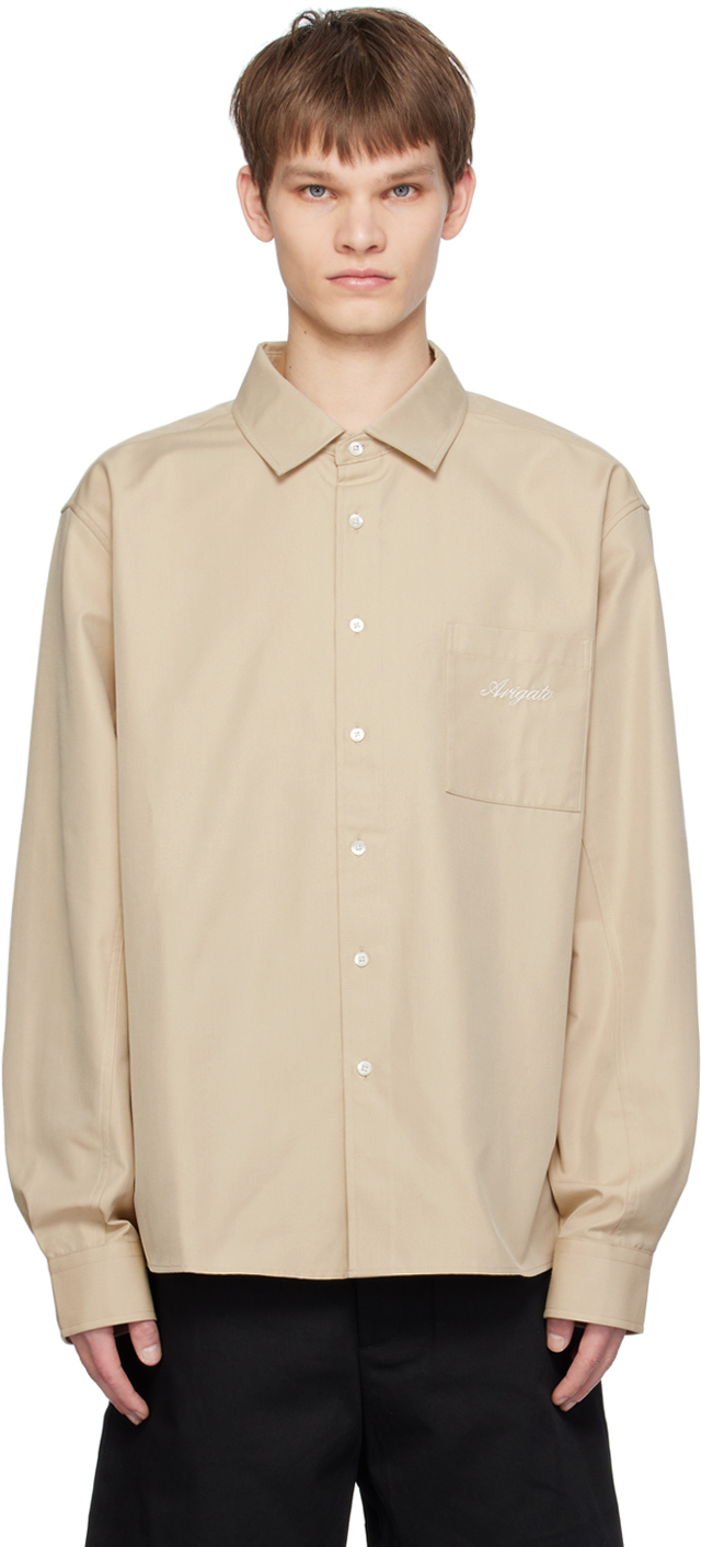 Axel Arigato: Beige Flow Shirt | SSENSE