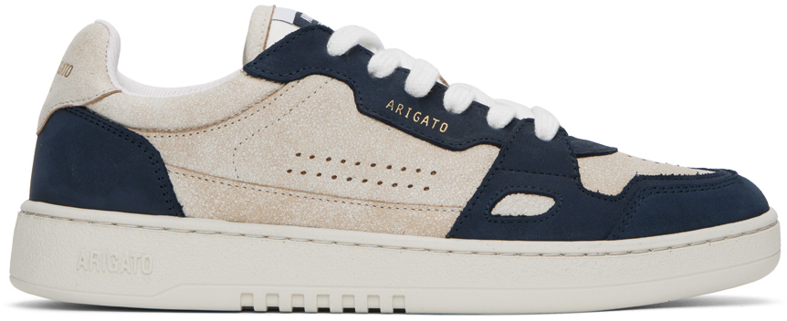 Beige & Navy Dice Lo Sneakers