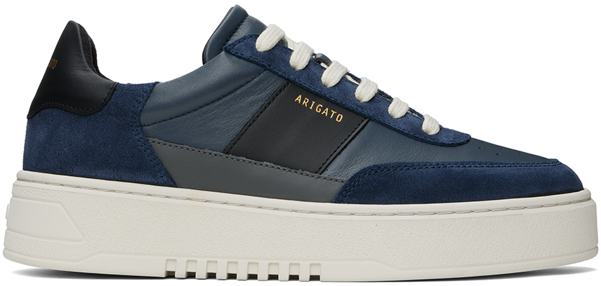 Shop Axel Arigato Navy Orbit Vintage Sneakers