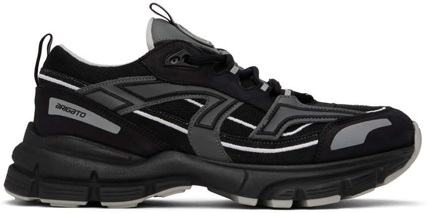 Shop Axel Arigato Black Marathon R-trail Sneakers In Black/dark Grey