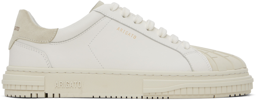 Axel Arigato White & Beige Atlas Toe Cap Sneakers In White/beige