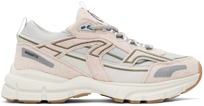 Shop Axel Arigato Pink & Gray Marathon R-trail Sneakers In Beige / Light Grey