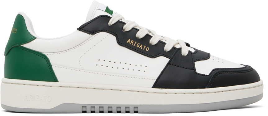 Axel Arigato White & Black Dice Lo Sneakers In Black/beige