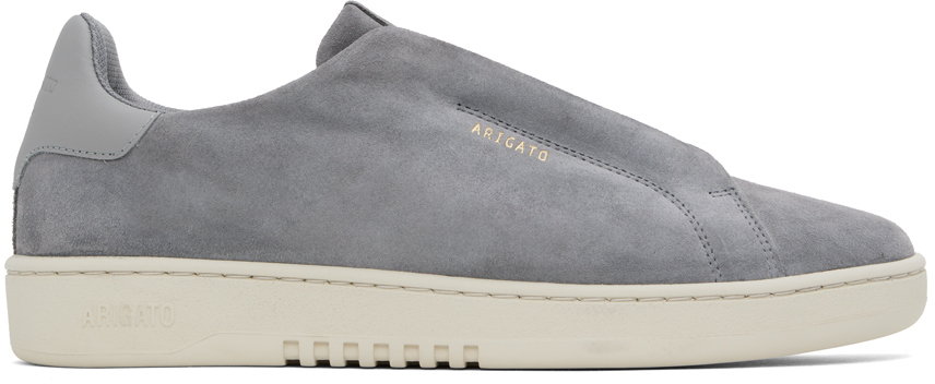 Shop Axel Arigato Gray Dice Laceless Sneakers In Dark Grey / White