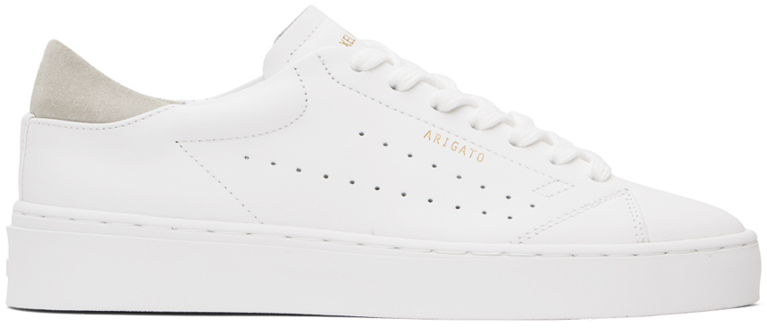 Axel Arigato White Court Sneakers In White / Taupe