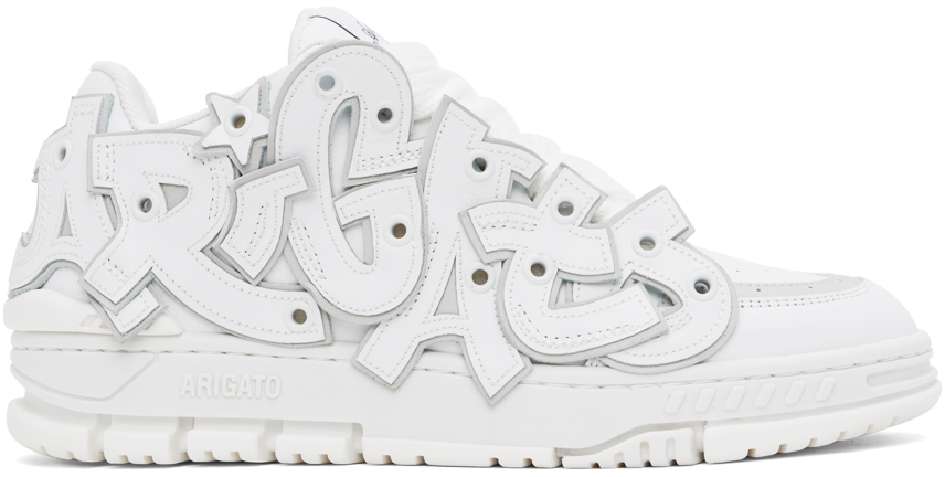 Shop Axel Arigato White Area Typo Sneakers In White / White