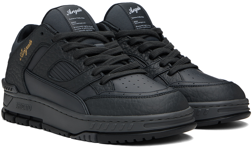 Axel Arigato Area Lo Sneakers In Black Suede And Leather In Black