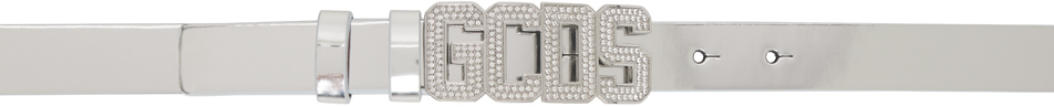 Gcds Silver Bling Classic Logo Belt In 01 Silver