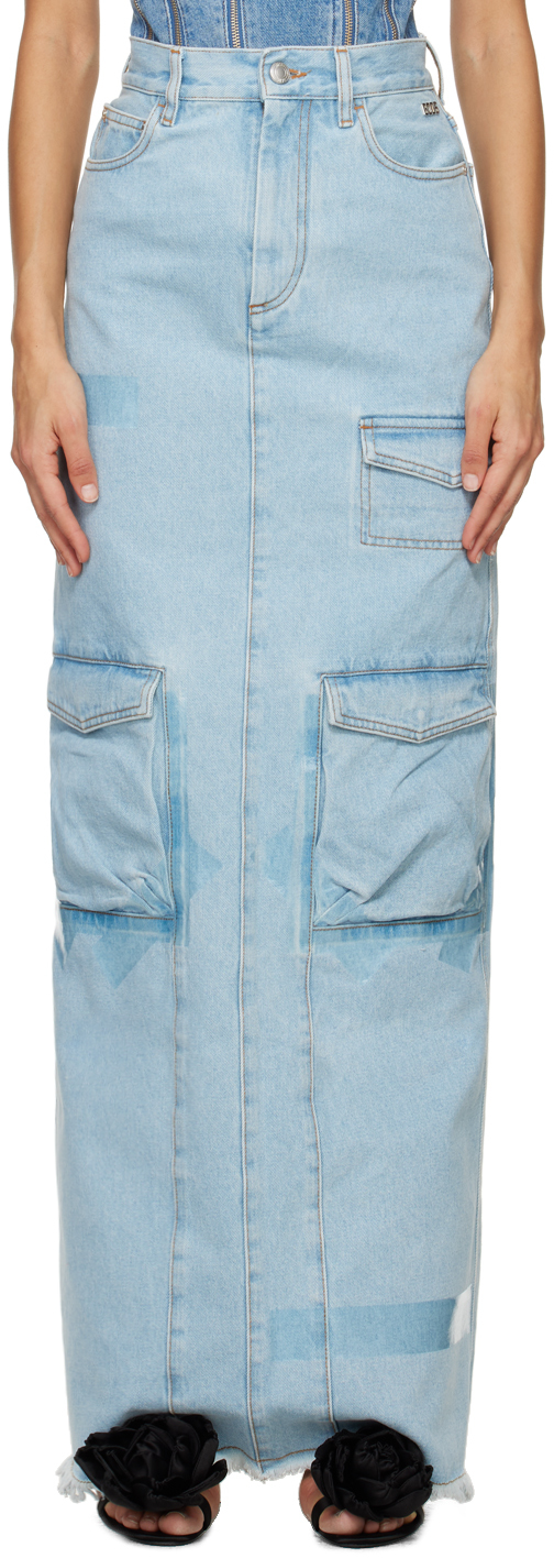 Blue Ultracargo Denim Maxi Skirt