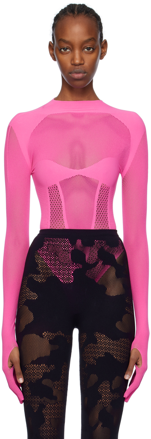 Pink Seamless Bodysuit