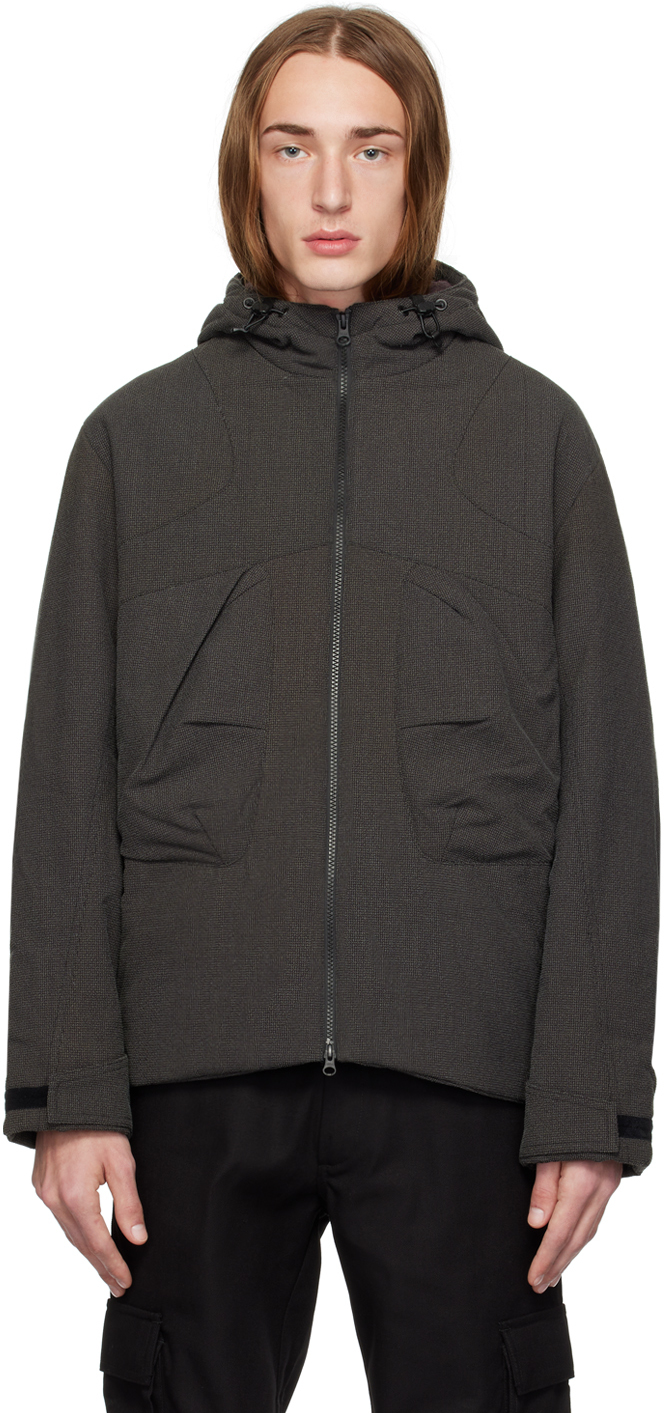 Shop Gr10k Gray Rescue Padded Jacket In Asphalt Black