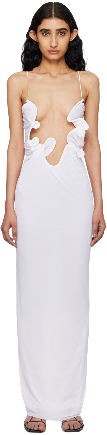 White Molded Venus Maxi Dress