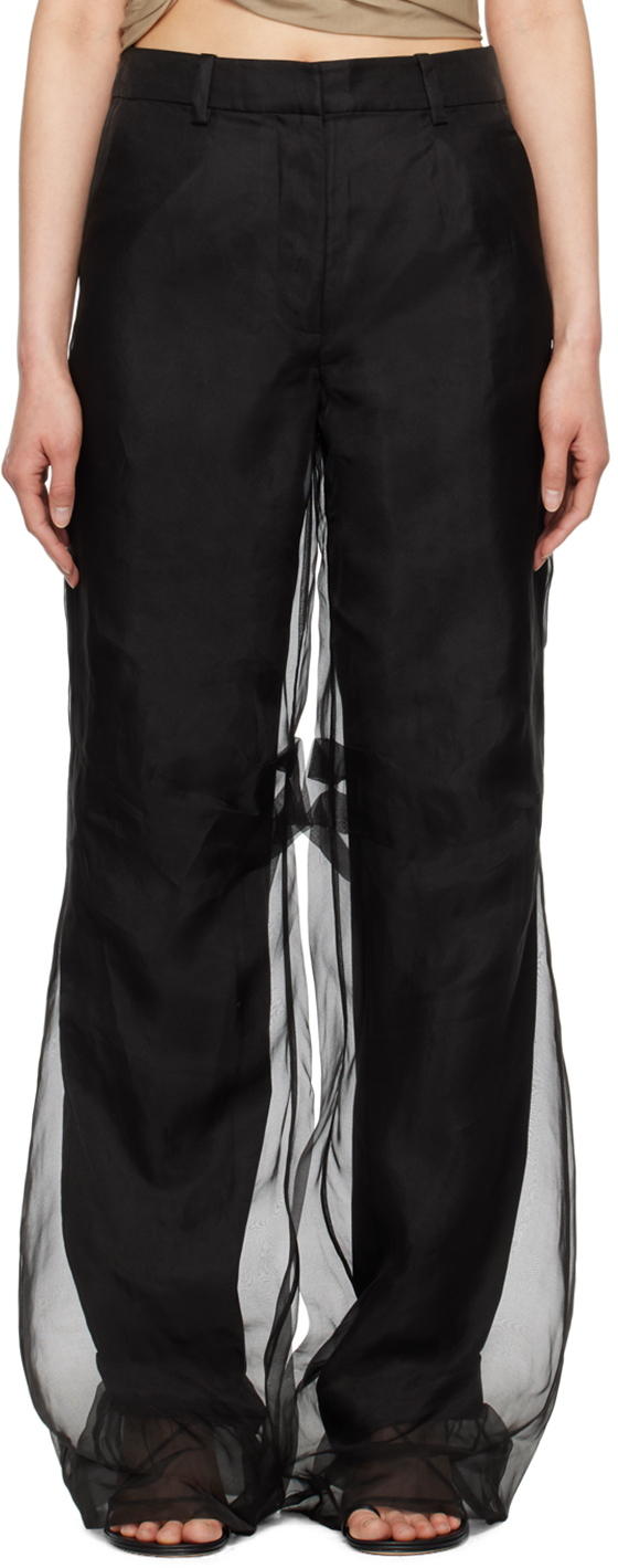 Shop Christopher Esber Black Iconica Duo Trousers