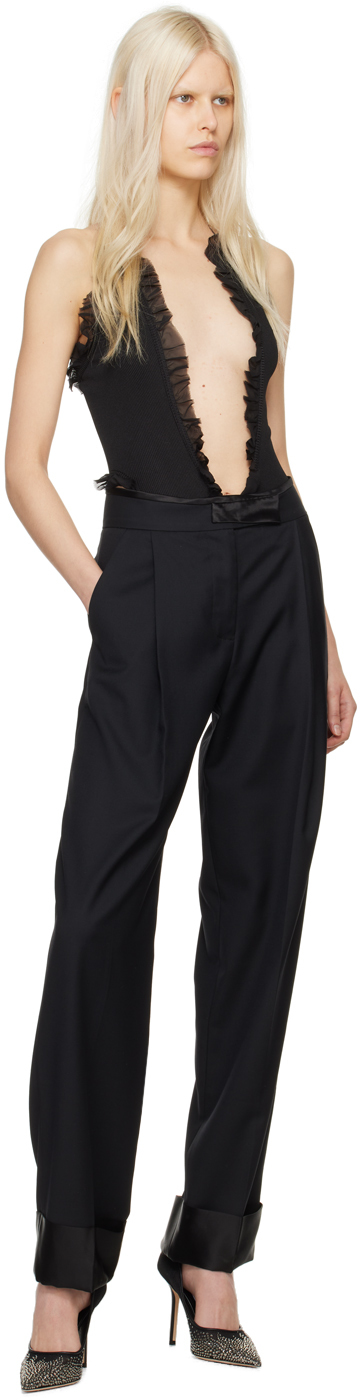 Christopher Esber Black Carina Interlinked Bodysuit In Black