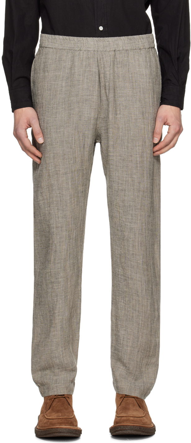Barena Venezia Grey Drawstring Trousers In Uni