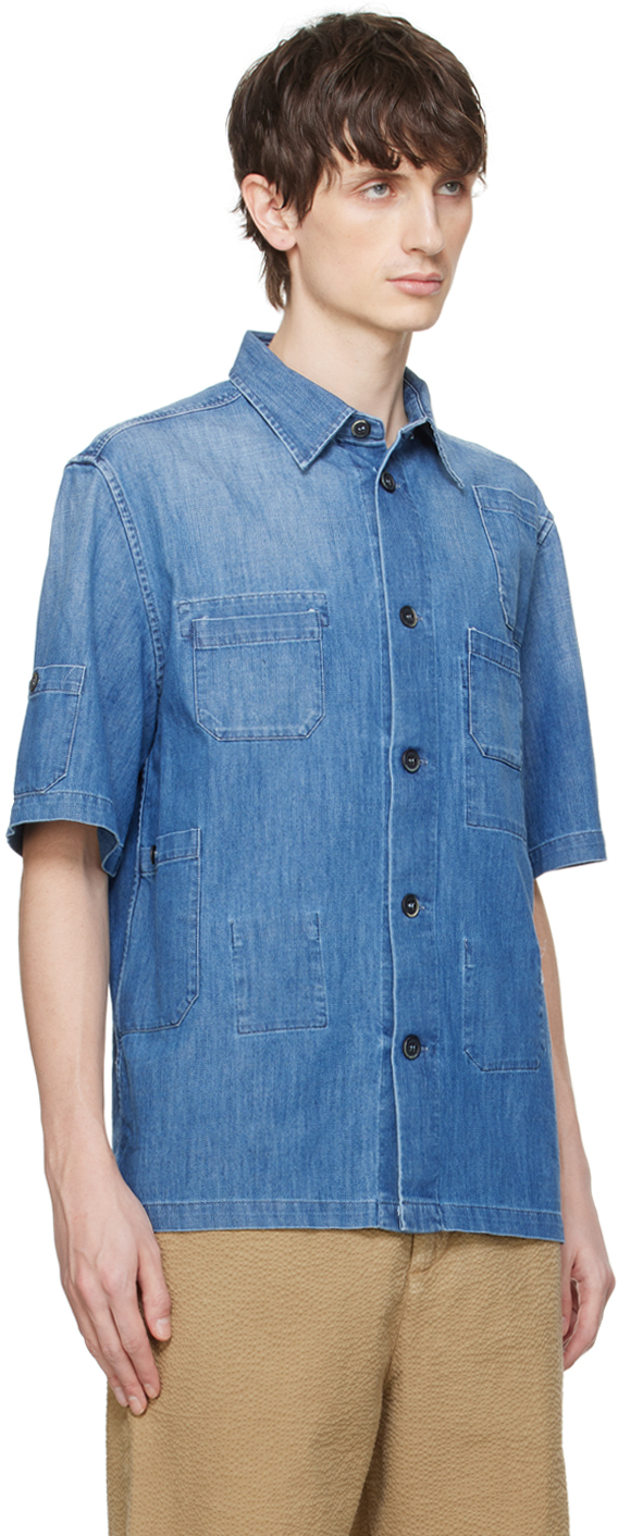 BARENA VENEZIA BLUE NODOLA DENIM SHIRT 