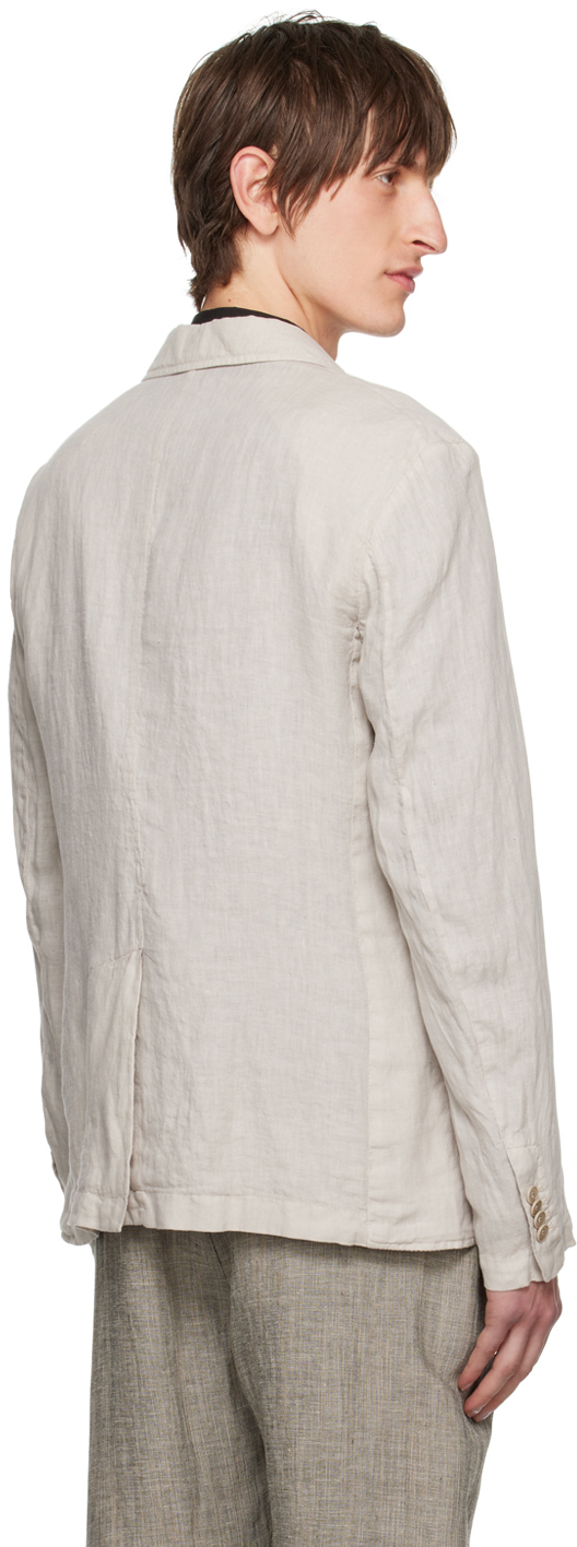 BARENA VENEZIA TAUPE SINGLE-BREASTED BLAZER 