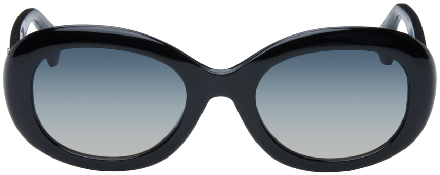 Shop Vivienne Westwood Black Vivienne Sunglasses In 001 Shiny Gloss Blac
