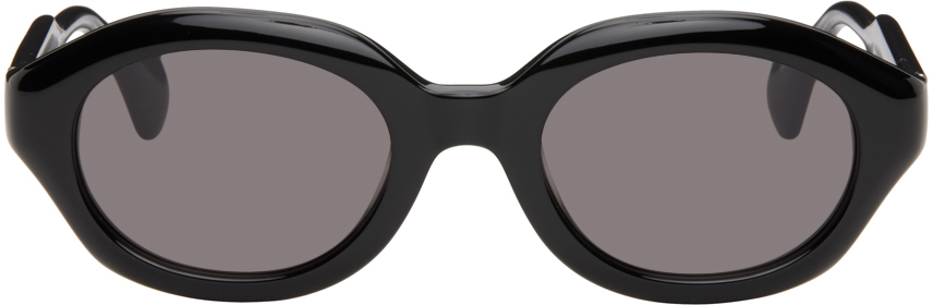 Vivienne Westwood Black Zephyr Sunglasses In 001 Gloss Black
