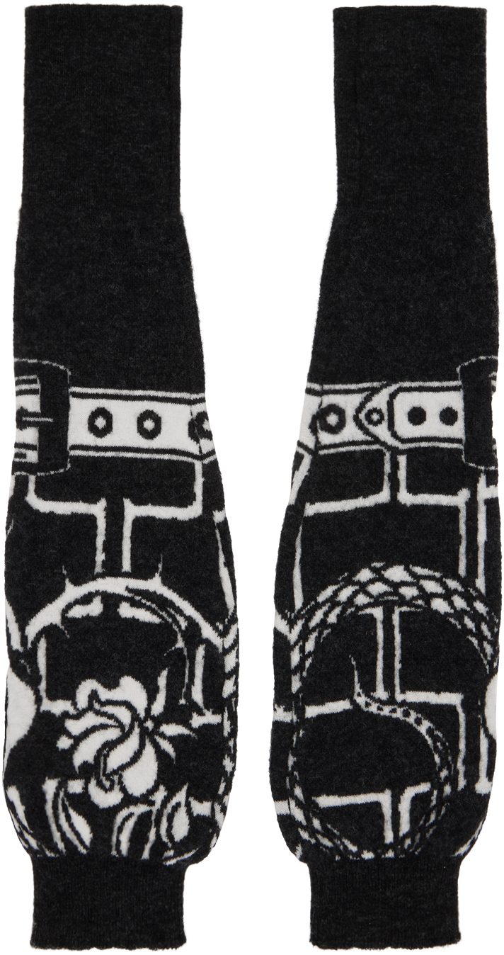 Vivienne Westwood Gray Armour Arm Warmers SSENSE UK