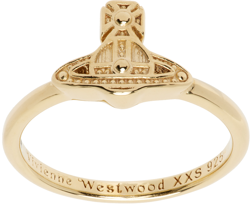 Shop Vivienne Westwood Gold Oslo Ring In R001 Gold