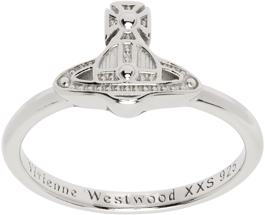 Shop Vivienne Westwood シルバー Oslo リング In P019 Platinum