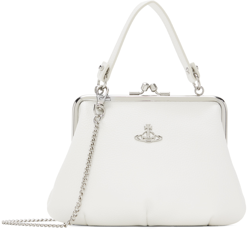 Vivienne Westwood White Granny Frame Bag In A402 White