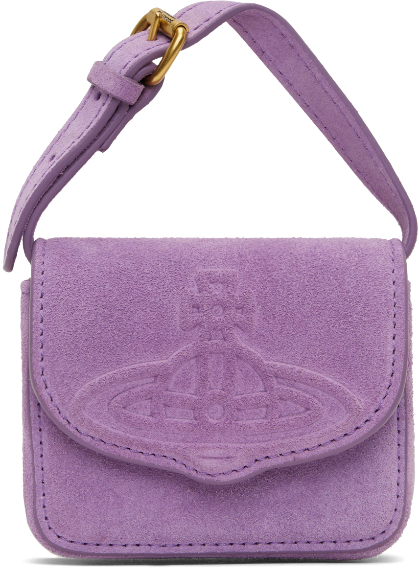 Purple Suede Mini Linda Bag