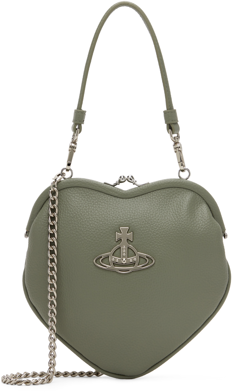 Green Belle Heart Frame Bag