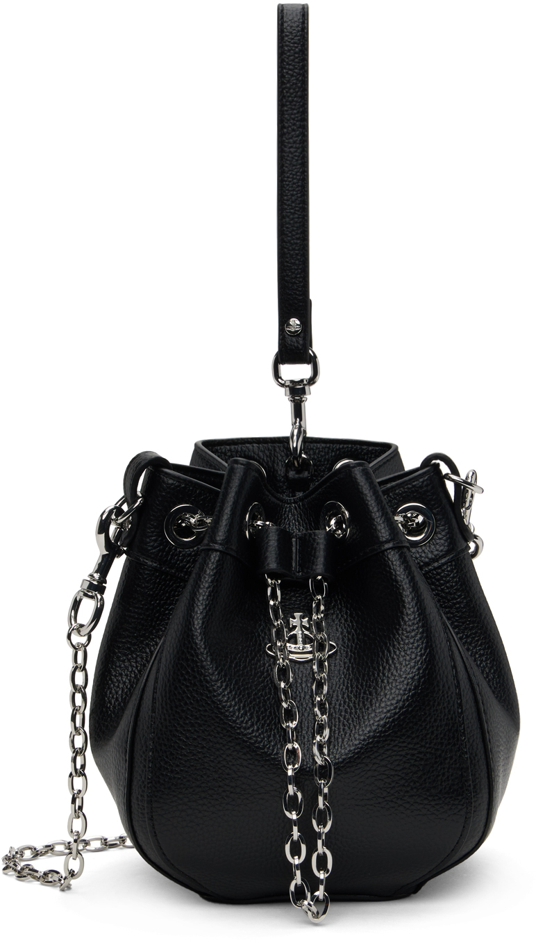 Vivienne Westwood: Black Chrissy Small Bucket Bag | SSENSE