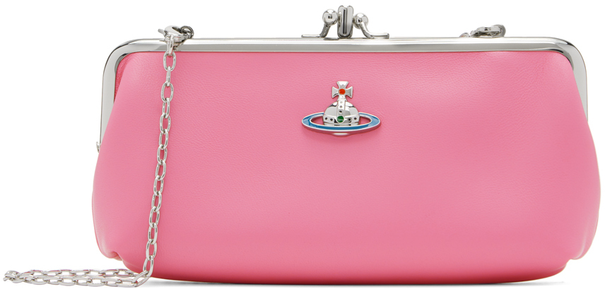 Pink DB Frame Chain Bag