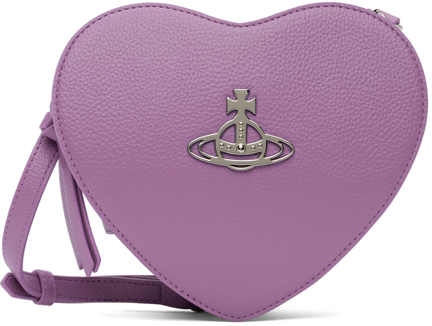 Shop Vivienne Westwood Purple Louise Heart Crossbody Bag In J401 Purple