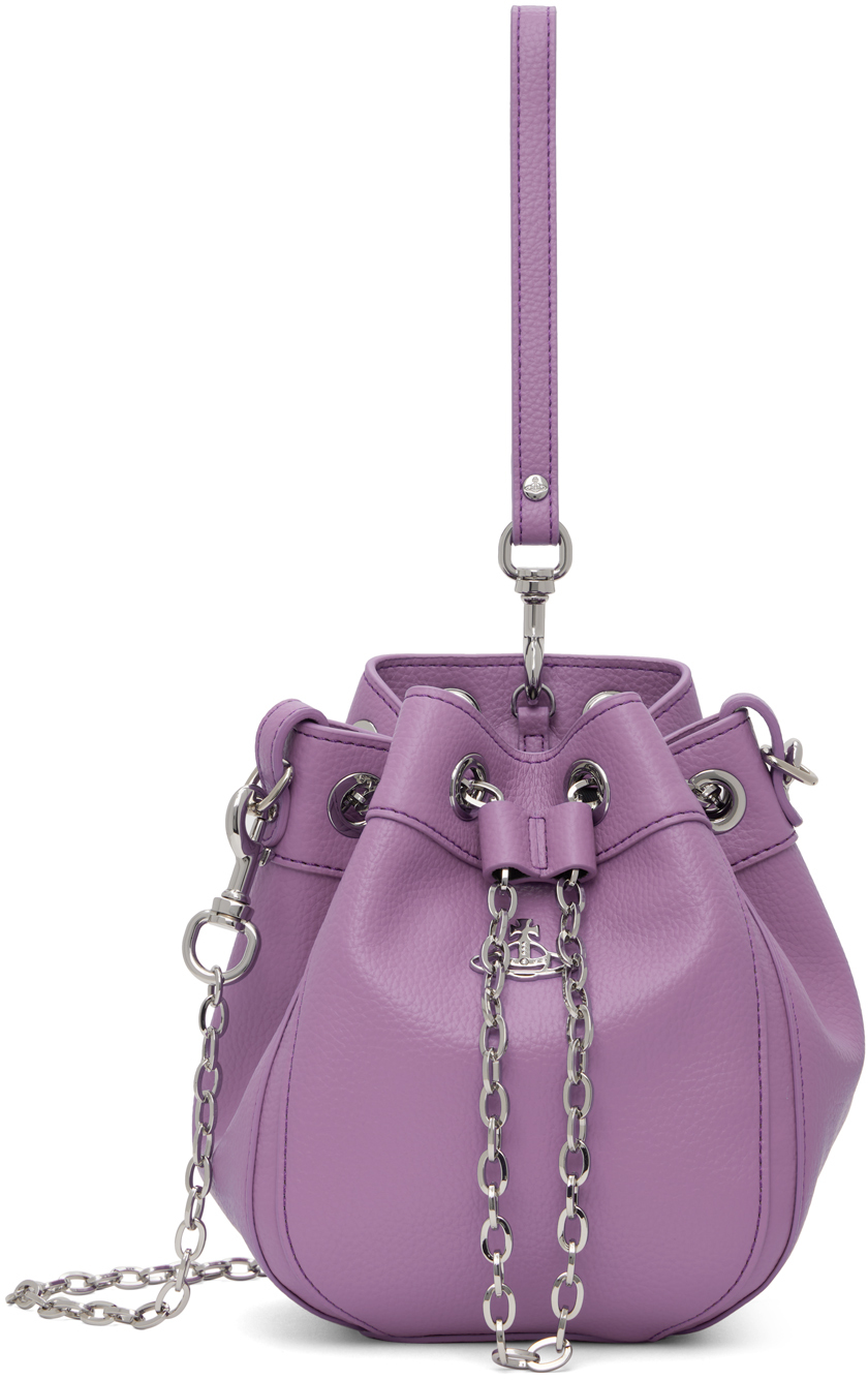 Purple Chrissy Small Bucket Bag