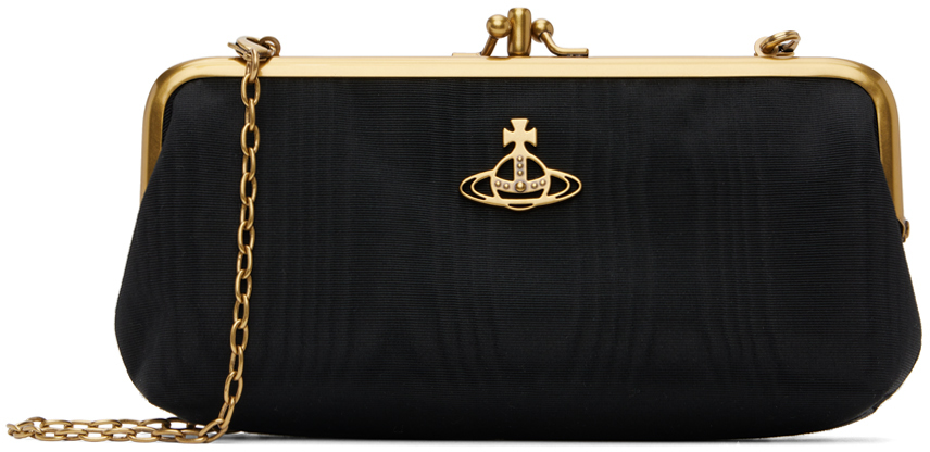 Shop Vivienne Westwood Black Db Frame Chain Bag In N201 Black