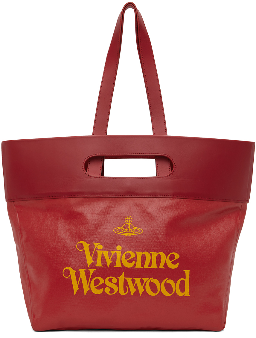 Vivienne Westwood Red Carrie Tote In H401 Red/yellow